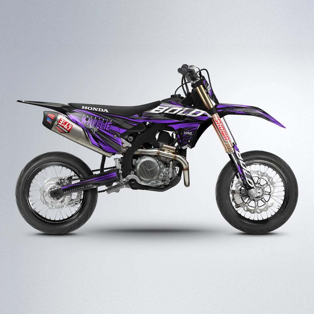 RAGE Honda supermoto graphics kit in Purple