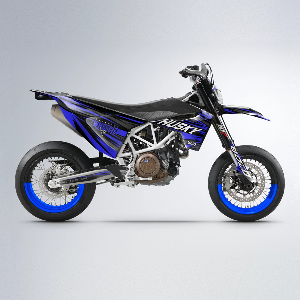 RAGE Husqvarna 701 supermoto graphics kit in Blue