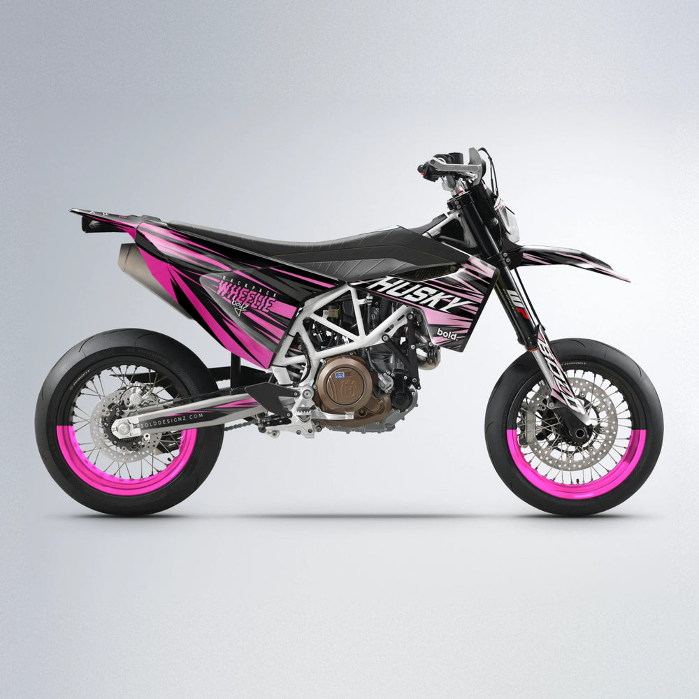RAGE Husqvarna 701 supermoto graphics kit in Flamingo