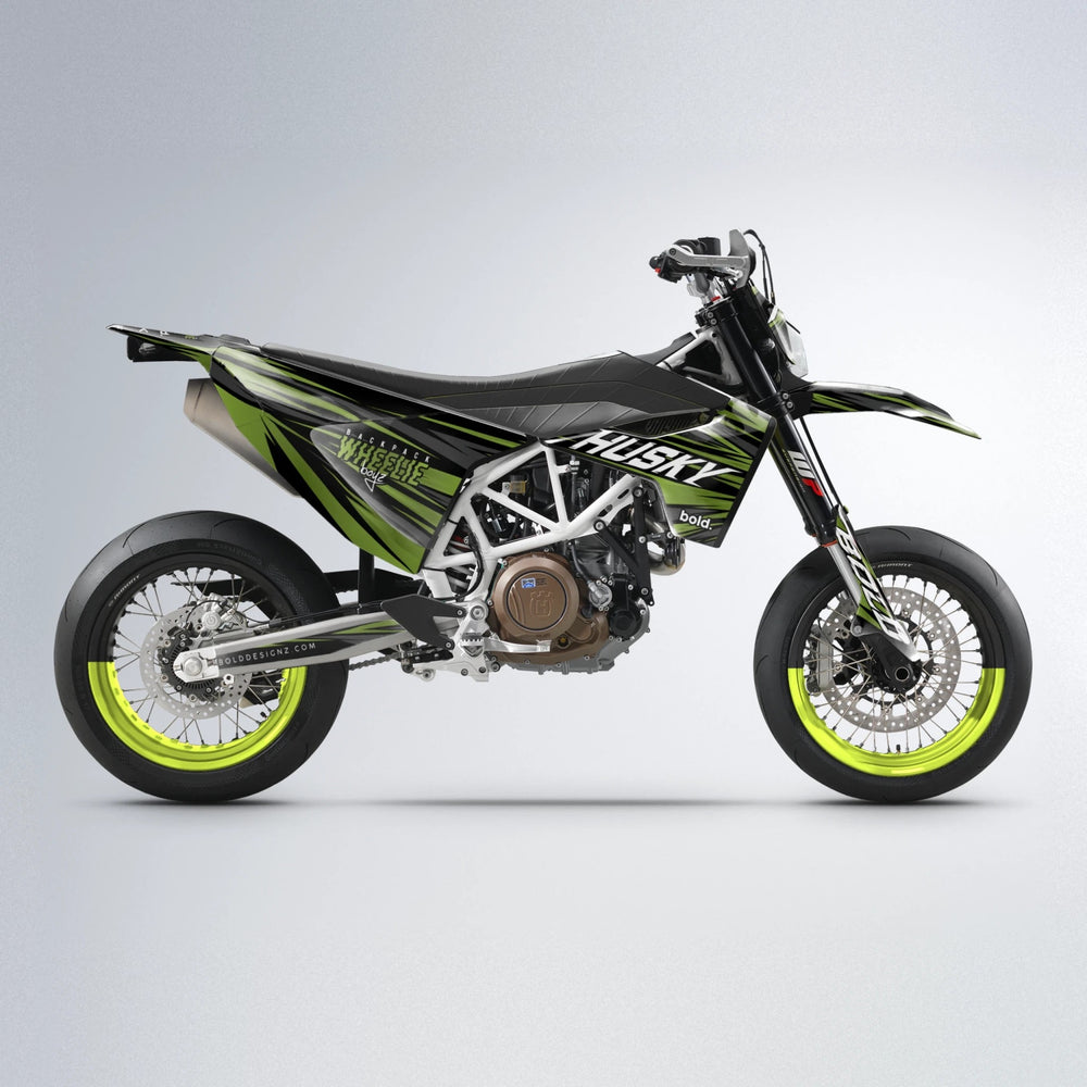 RAGE Husqvarna 701 supermoto graphics kit in Olive