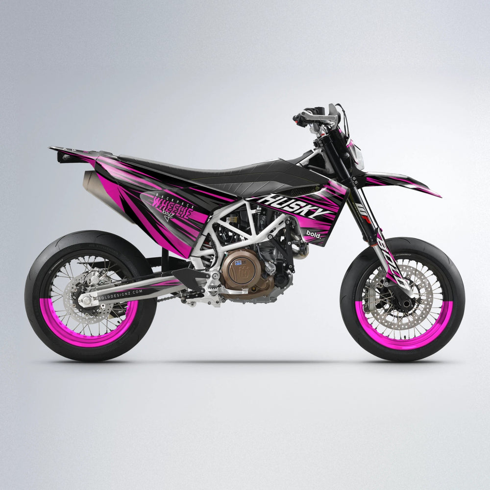 RAGE Husqvarna 701 supermoto graphics kit in Pink