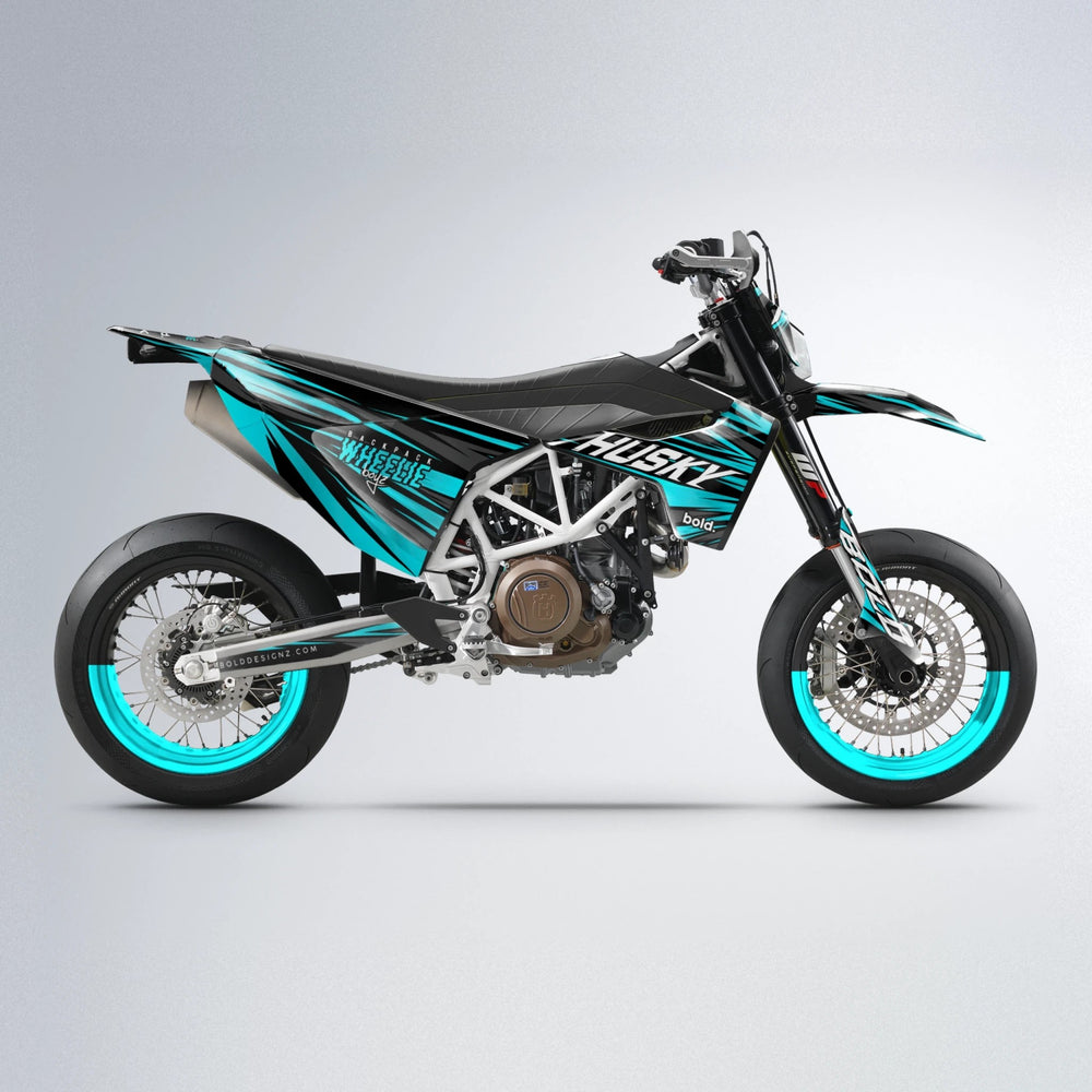 RAGE Husqvarna 701 supermoto graphics kit in Teal