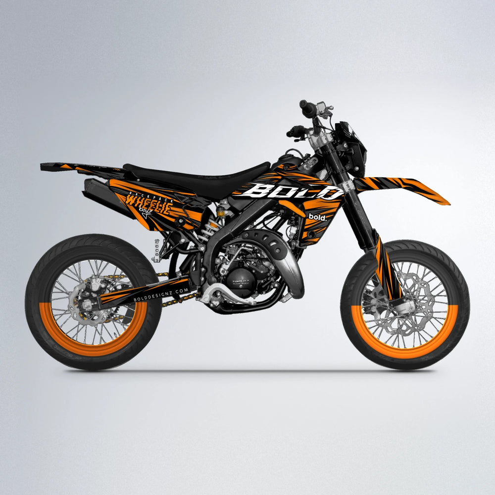 RAGE Rieju MRT supermoto graphics kit in Orange