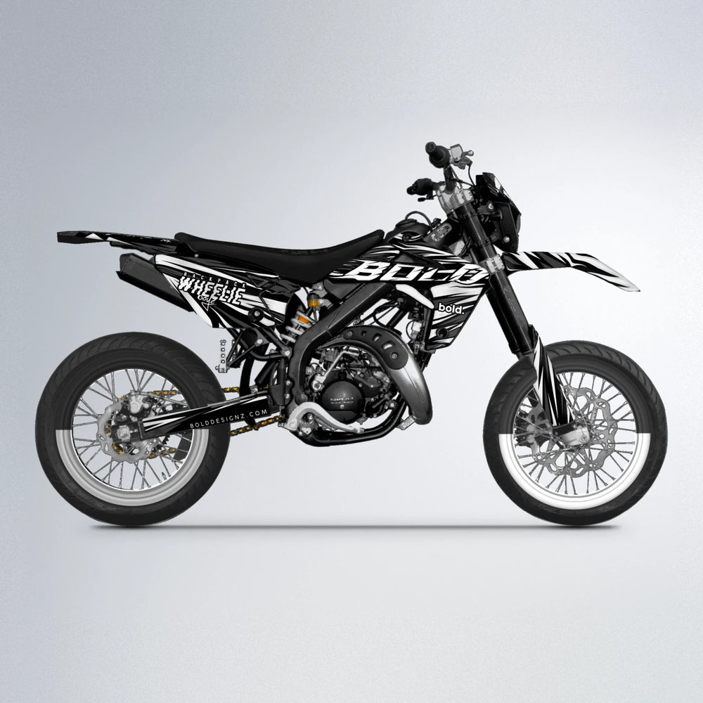 RAGE Rieju MRT supermoto graphics kit in White