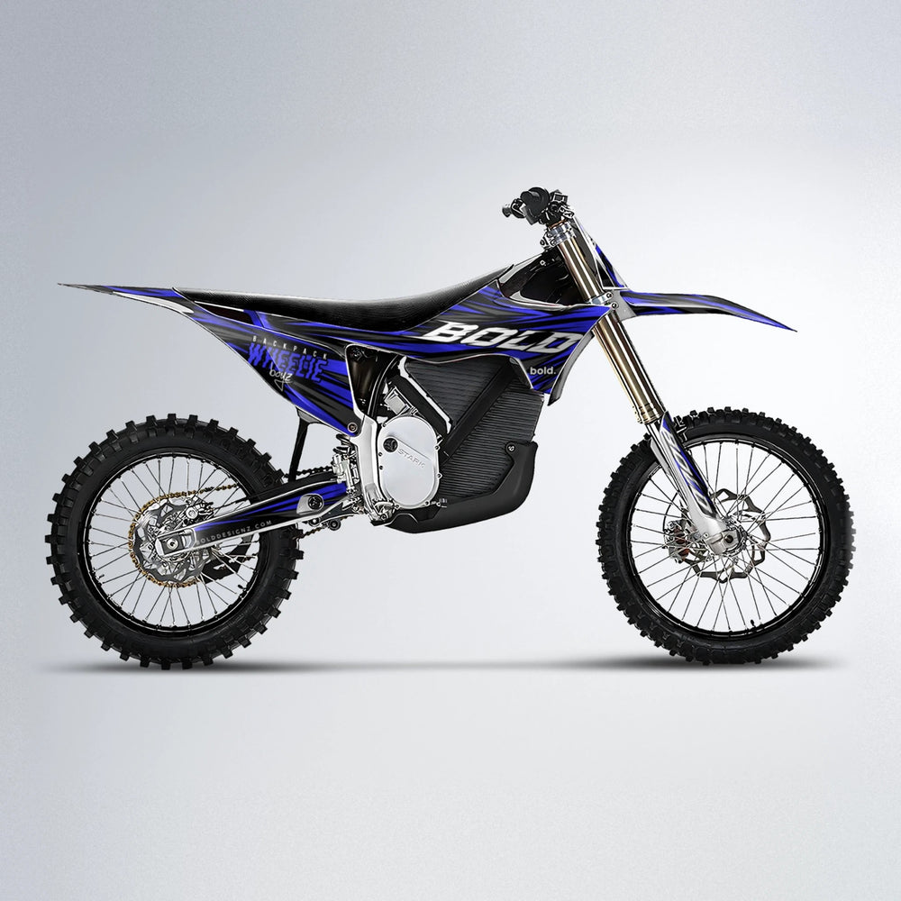 RAGE Stark Varg MX motocross graphics kit in Blue