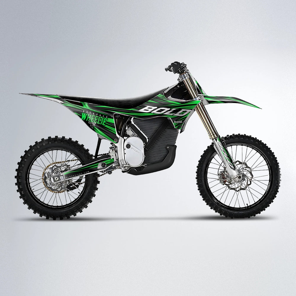 RAGE Stark Varg MX motocross graphics kit in Green