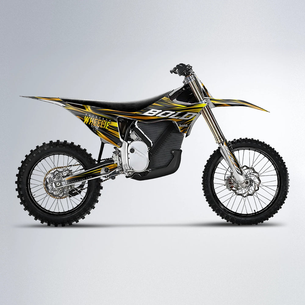 RAGE Stark Varg MX motocross graphics kit in Orange & Yellow