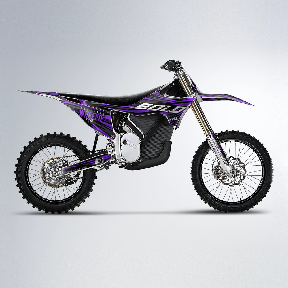 RAGE Stark Varg MX motocross graphics kit in Purple