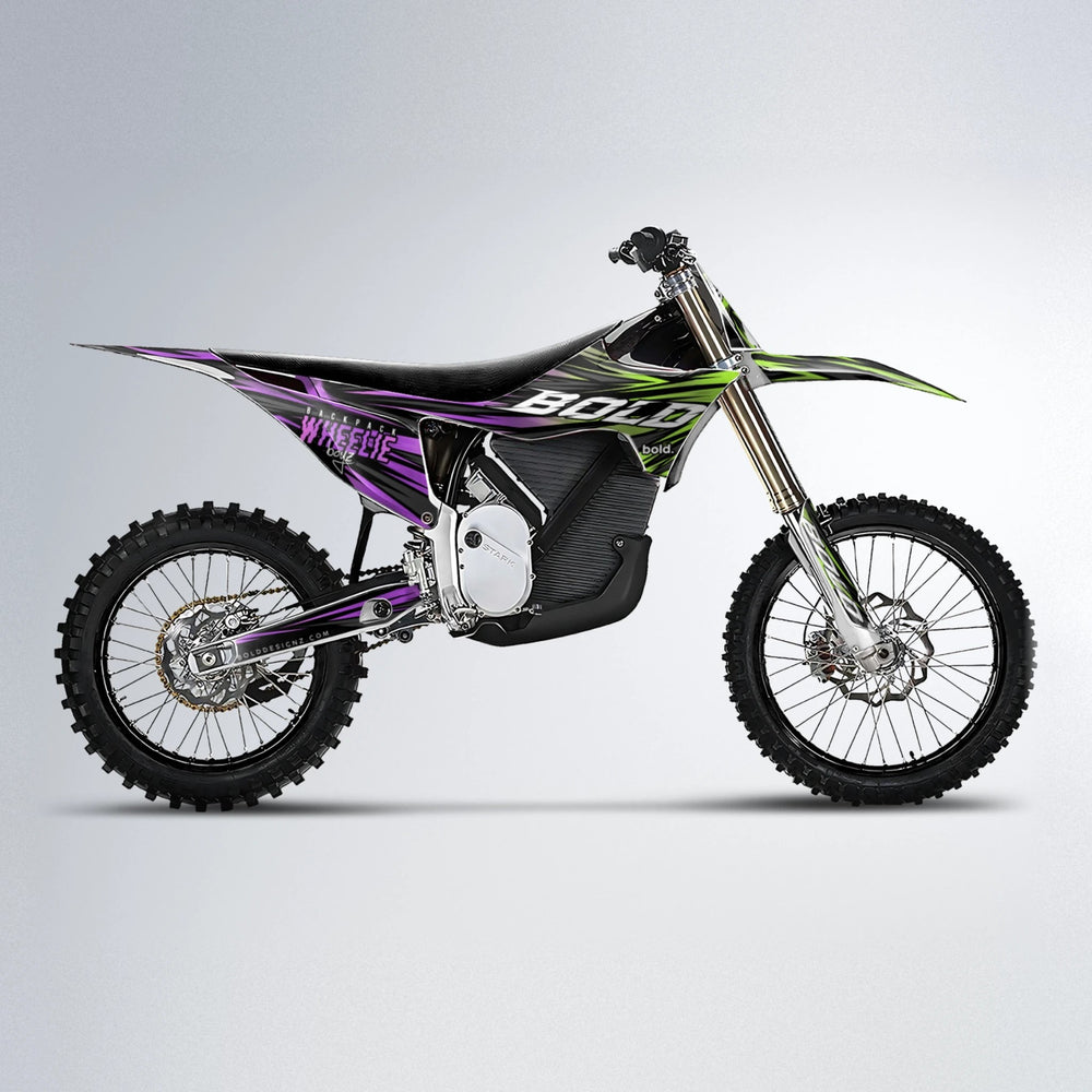 RAGE Stark Varg MX motocross graphics kit in Purple & Yellow