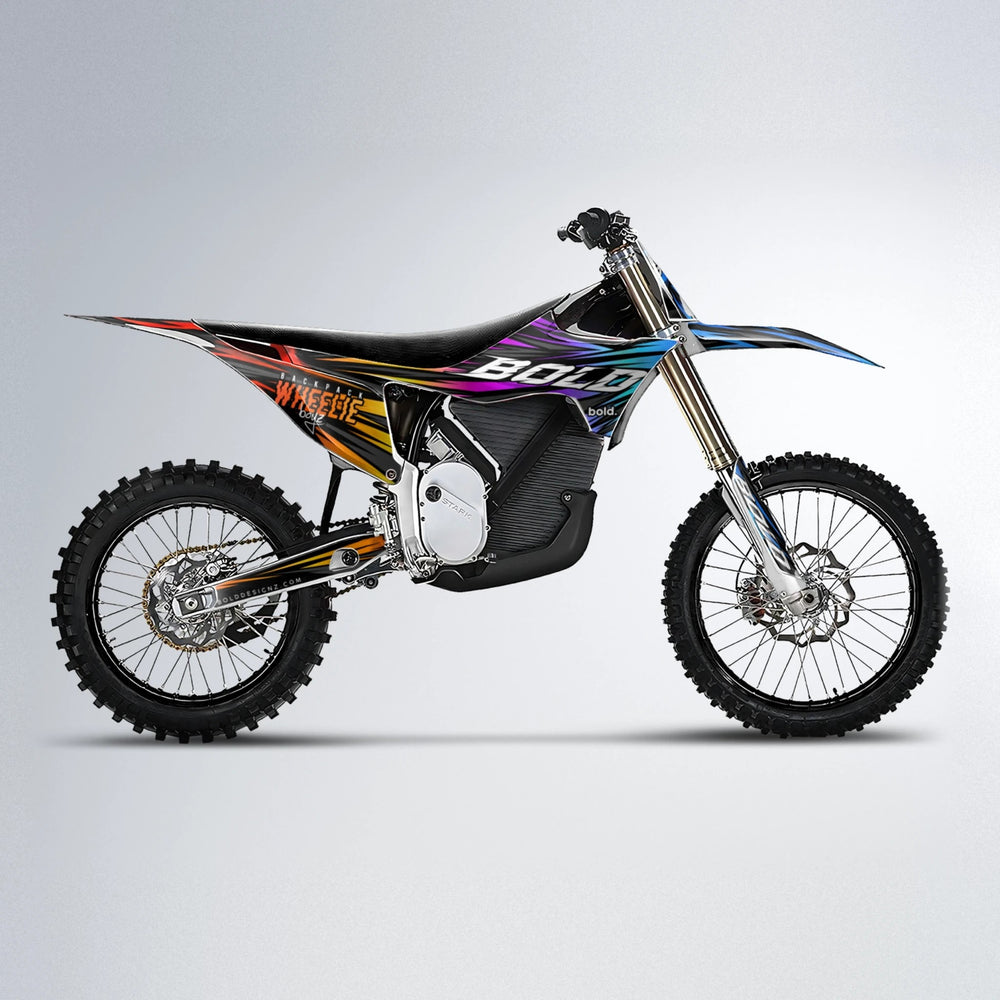 RAGE Stark Varg MX motocross graphics kit in Sunset Fade
