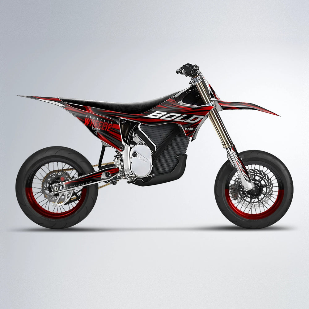 RAGE Stark Varg SM supermoto graphics kit in Custom Colour