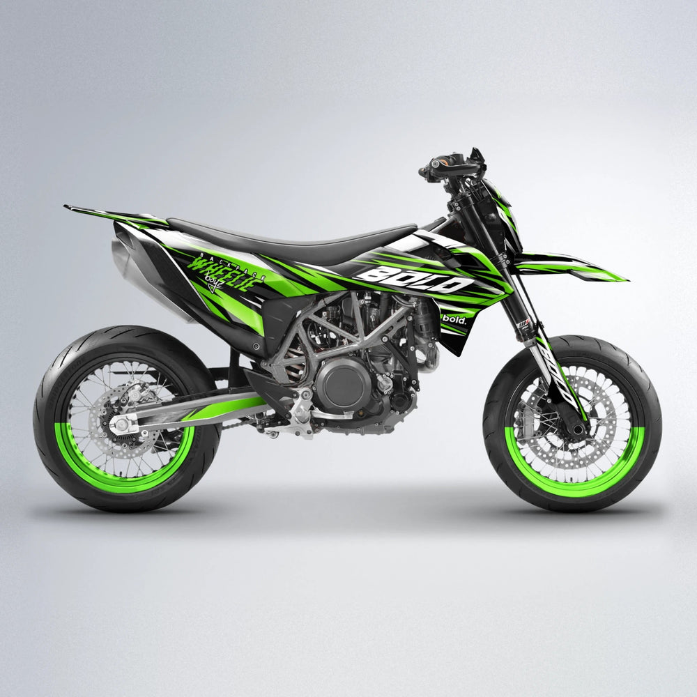 RAGE V2 KTM SMC 690 supermoto graphics kit in Green
