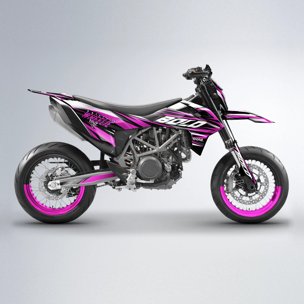 RAGE V2 KTM SMC 690 supermoto graphics kit in Pink