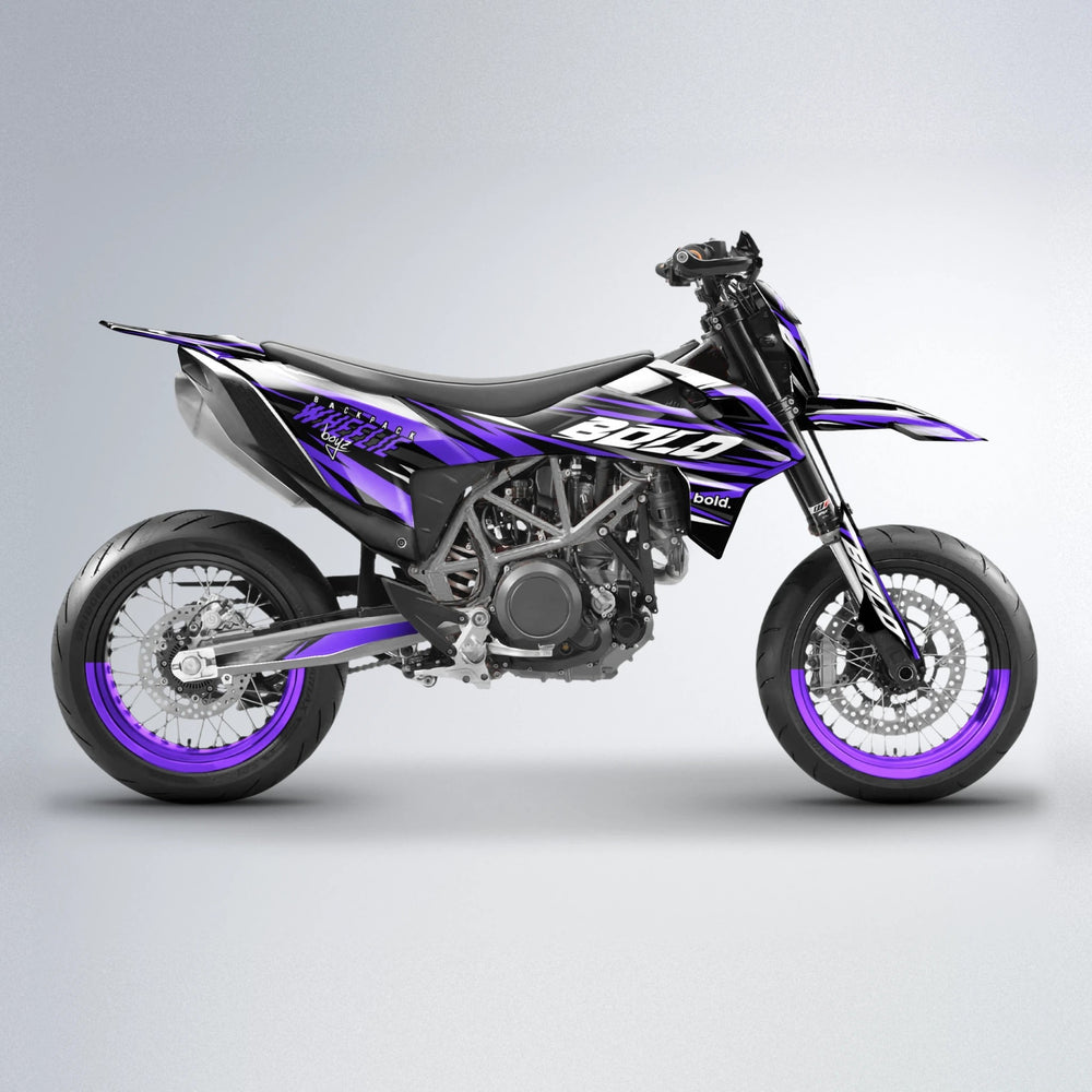 RAGE V2 KTM SMC 690 supermoto graphics kit in Purple