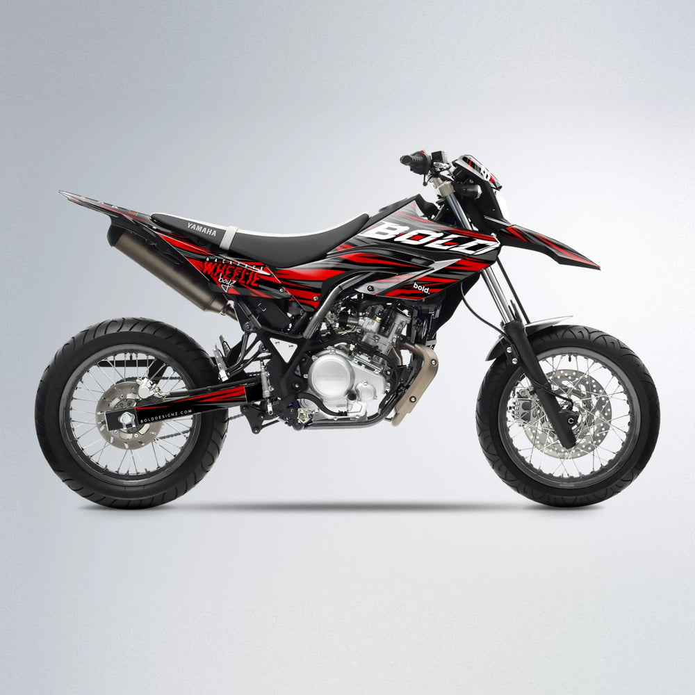 RAGE Yamaha WR 125X supermoto graphics kit in Custom Colour