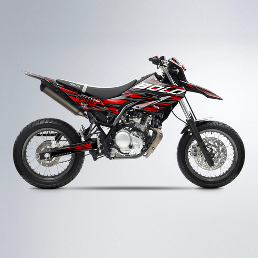RAGE Yamaha WR 125X supermoto graphics kit in Red
