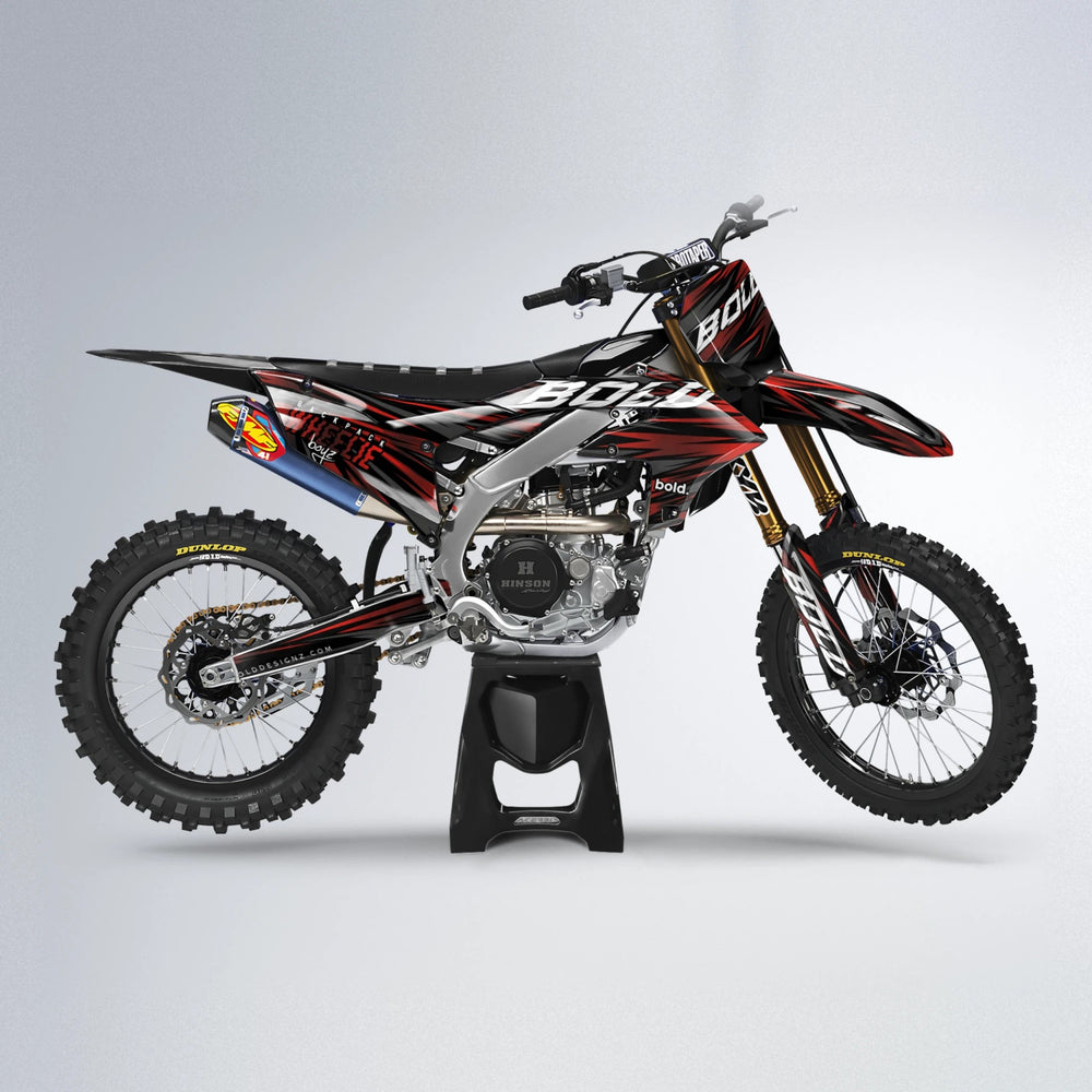 RAGE Yamaha YZF MX motocross graphics kit in Black & Red