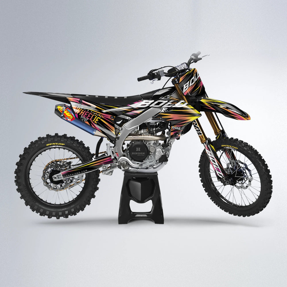 RAGE Yamaha YZF MX motocross graphics kit in Pink & Yellow