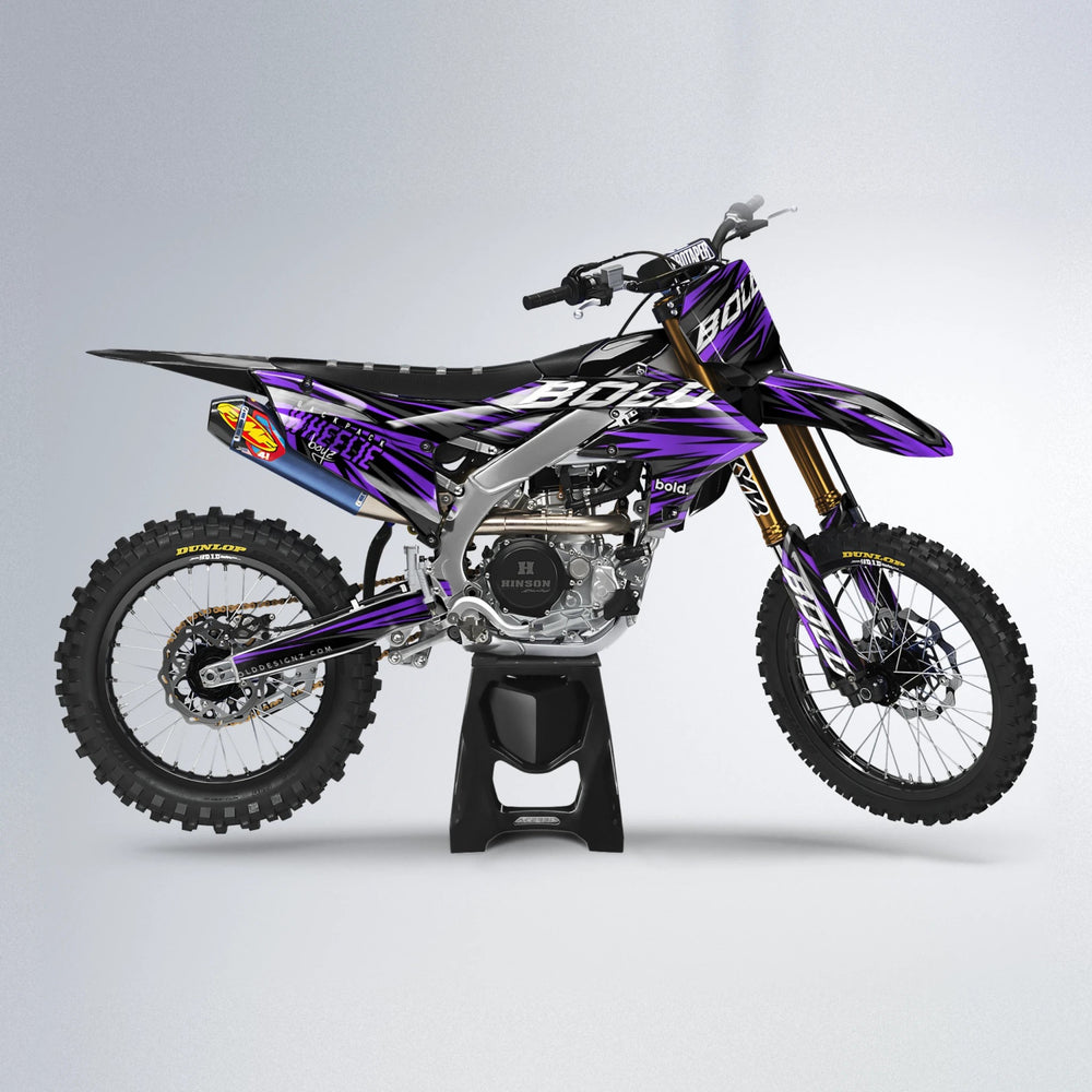 RAGE Yamaha YZF MX motocross graphics kit in Purple