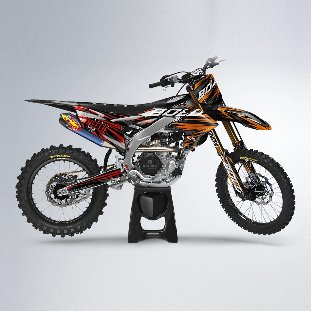 RAGE Yamaha YZF MX motocross graphics kit in Red & Orange