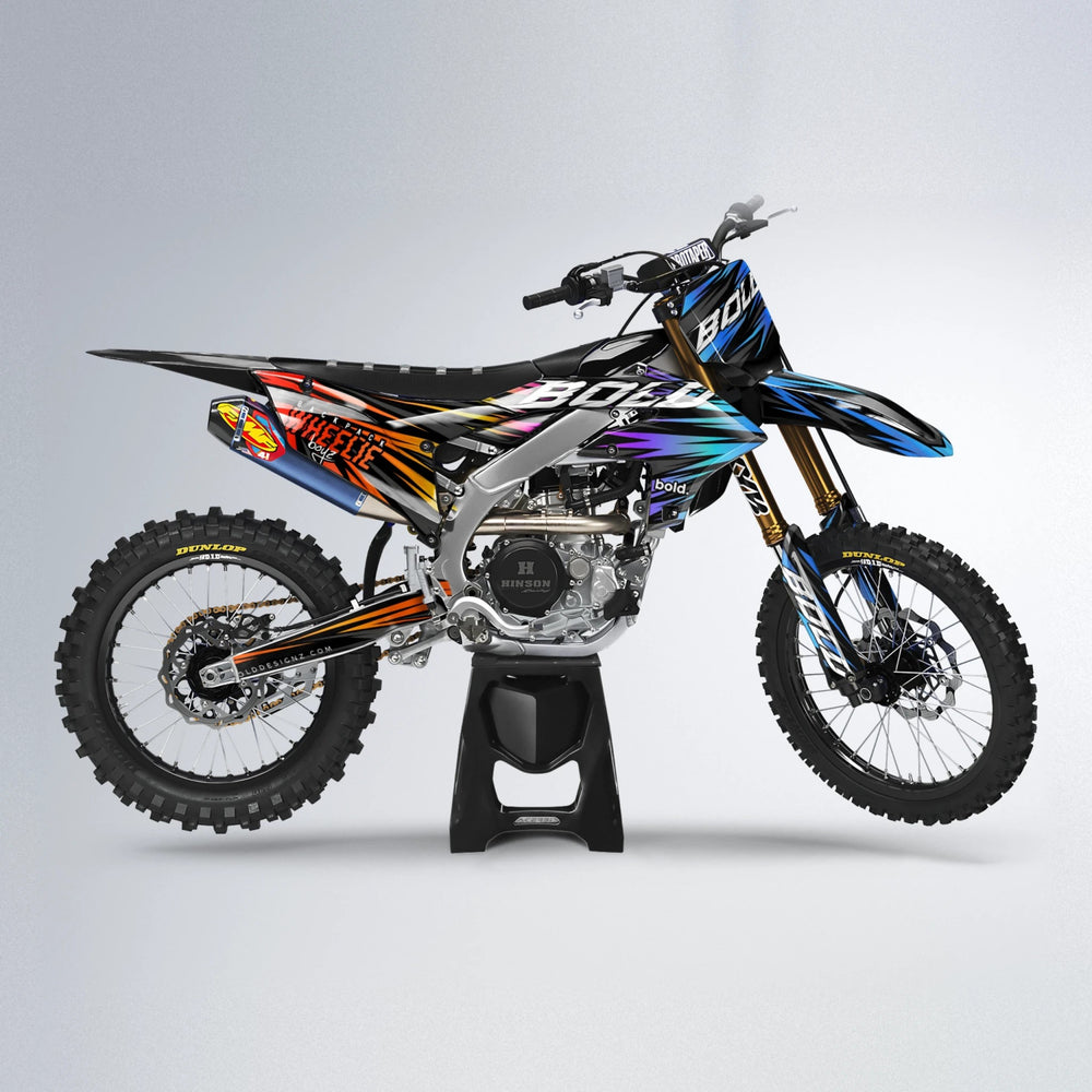 RAGE Yamaha YZF MX motocross graphics kit in Sunset Fade