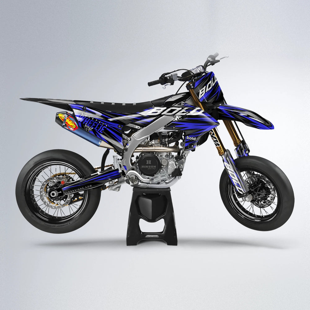 RAGE Yamaha YZF SM supermoto graphics kit in Blue