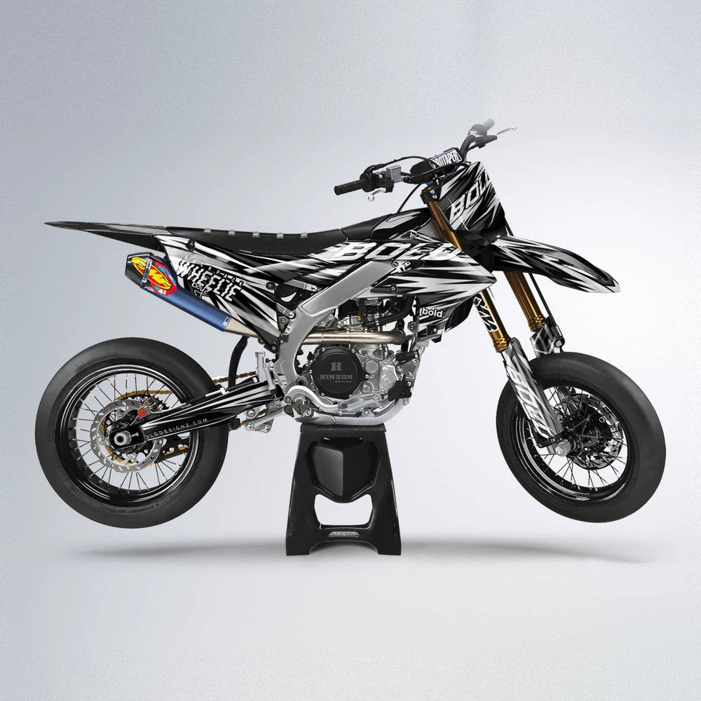 RAGE Yamaha YZF SM supermoto graphics kit in White