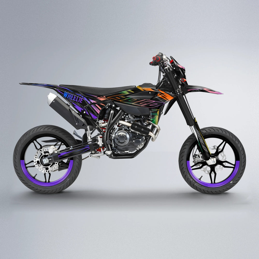 RAINBOW Beta supermoto graphics kit in Purple