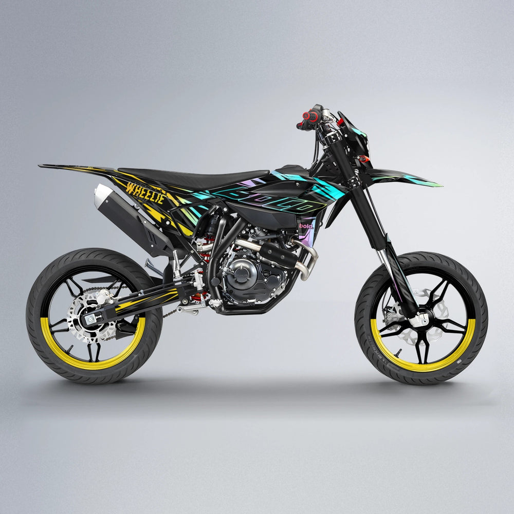 RAINBOW Beta supermoto graphics kit in Yellow