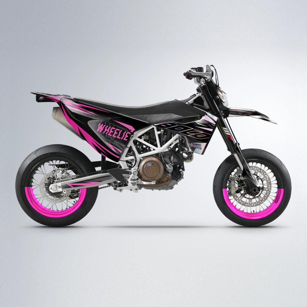 RAINBOW Husqvarna 701 supermoto graphics kit in Flamingo