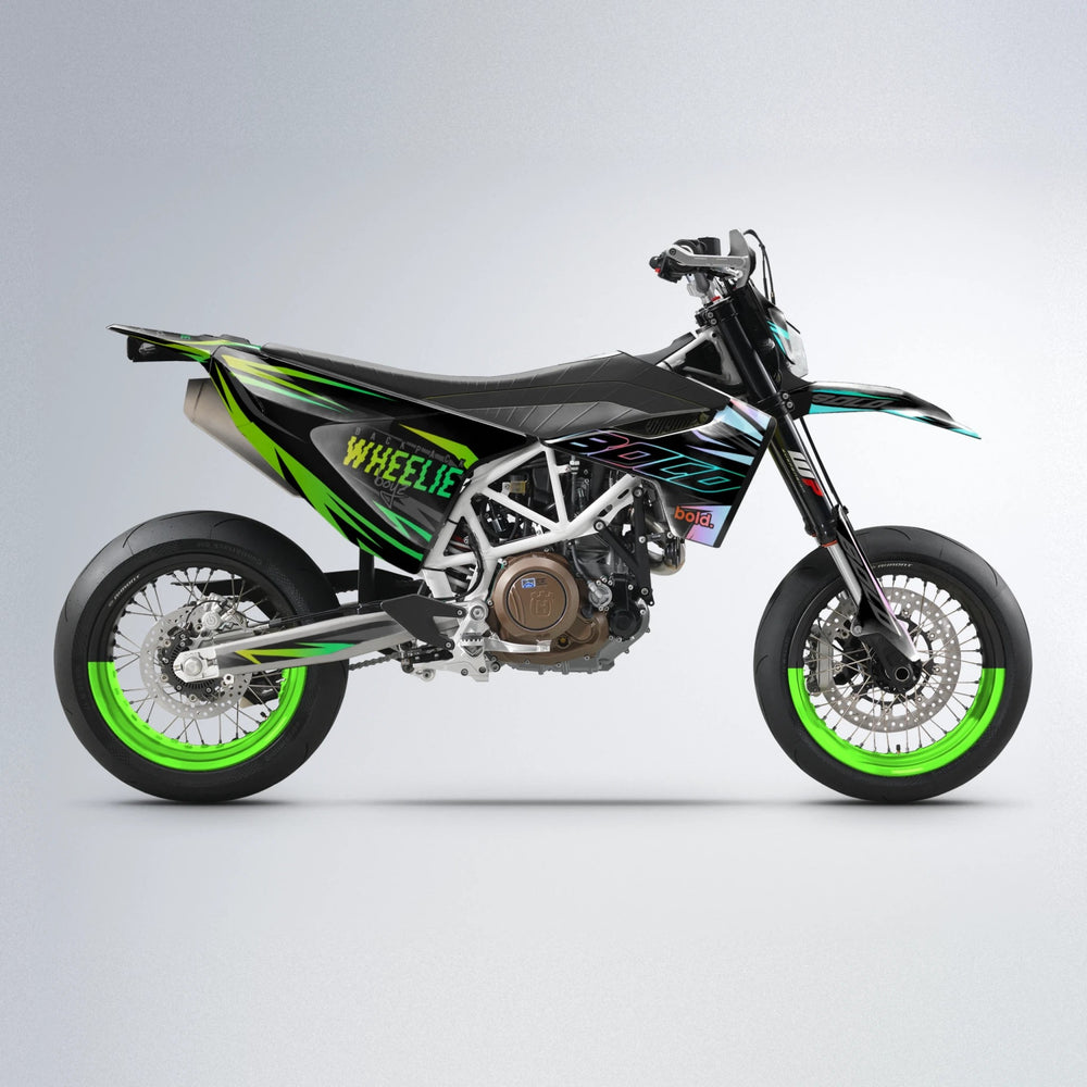 RAINBOW Husqvarna 701 supermoto graphics kit in Green