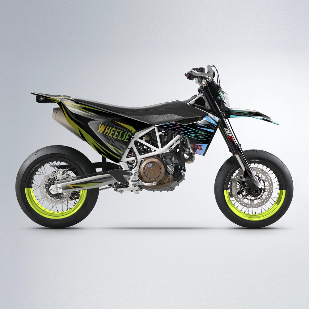 RAINBOW Husqvarna 701 supermoto graphics kit in Olive