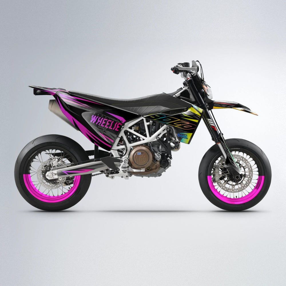 RAINBOW Husqvarna 701 supermoto graphics kit in Pink
