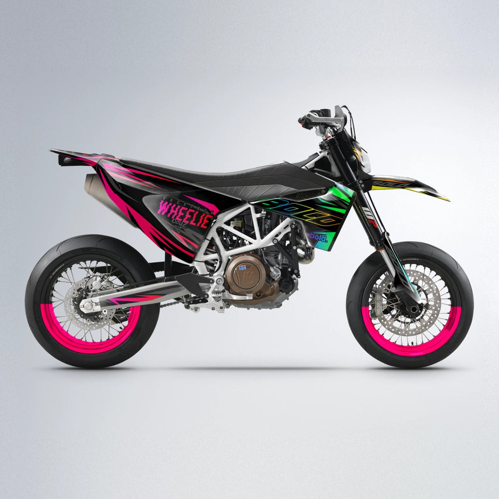 RAINBOW Husqvarna 701 supermoto graphics kit in Rainbow