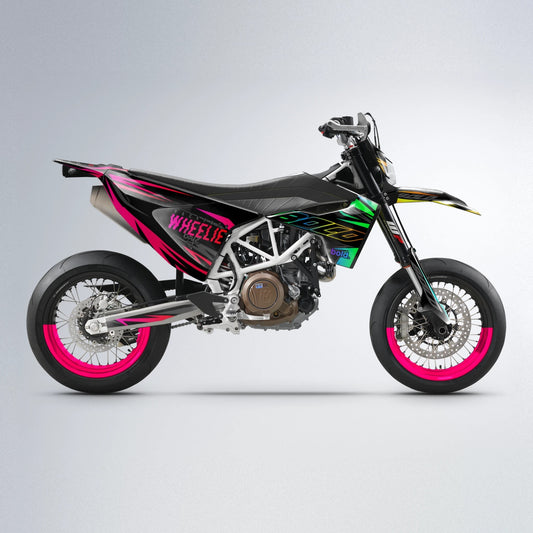 RAINBOW Husqvarna 701 supermoto graphics kit in Rainbow