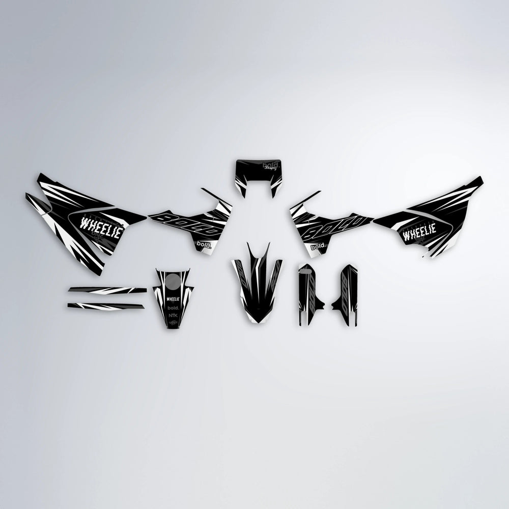 RAINBOW Husqvarna 701 graphics kit parts layout in White