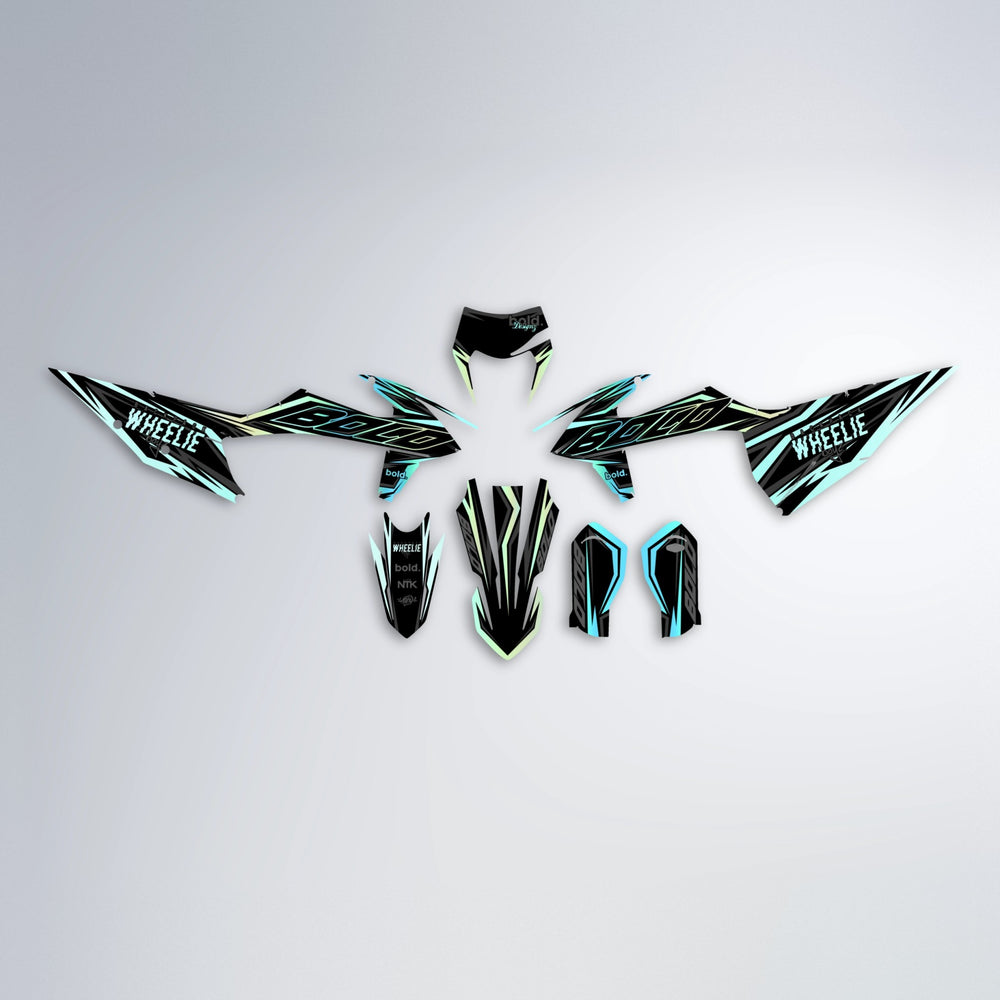 RAINBOW graphics kit parts layout in Mint