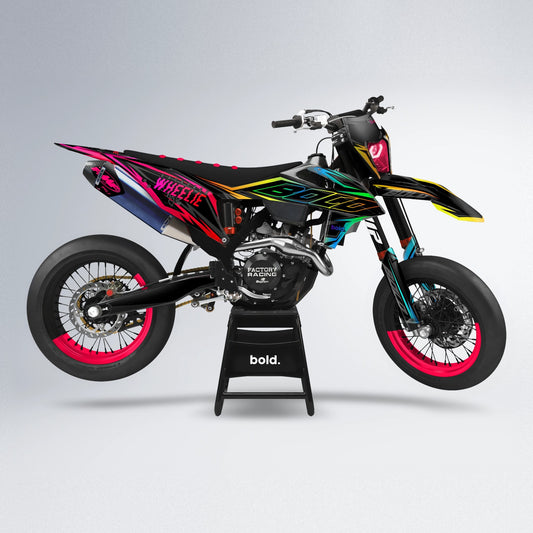 RAINBOW supermoto graphics kit in Rainbow