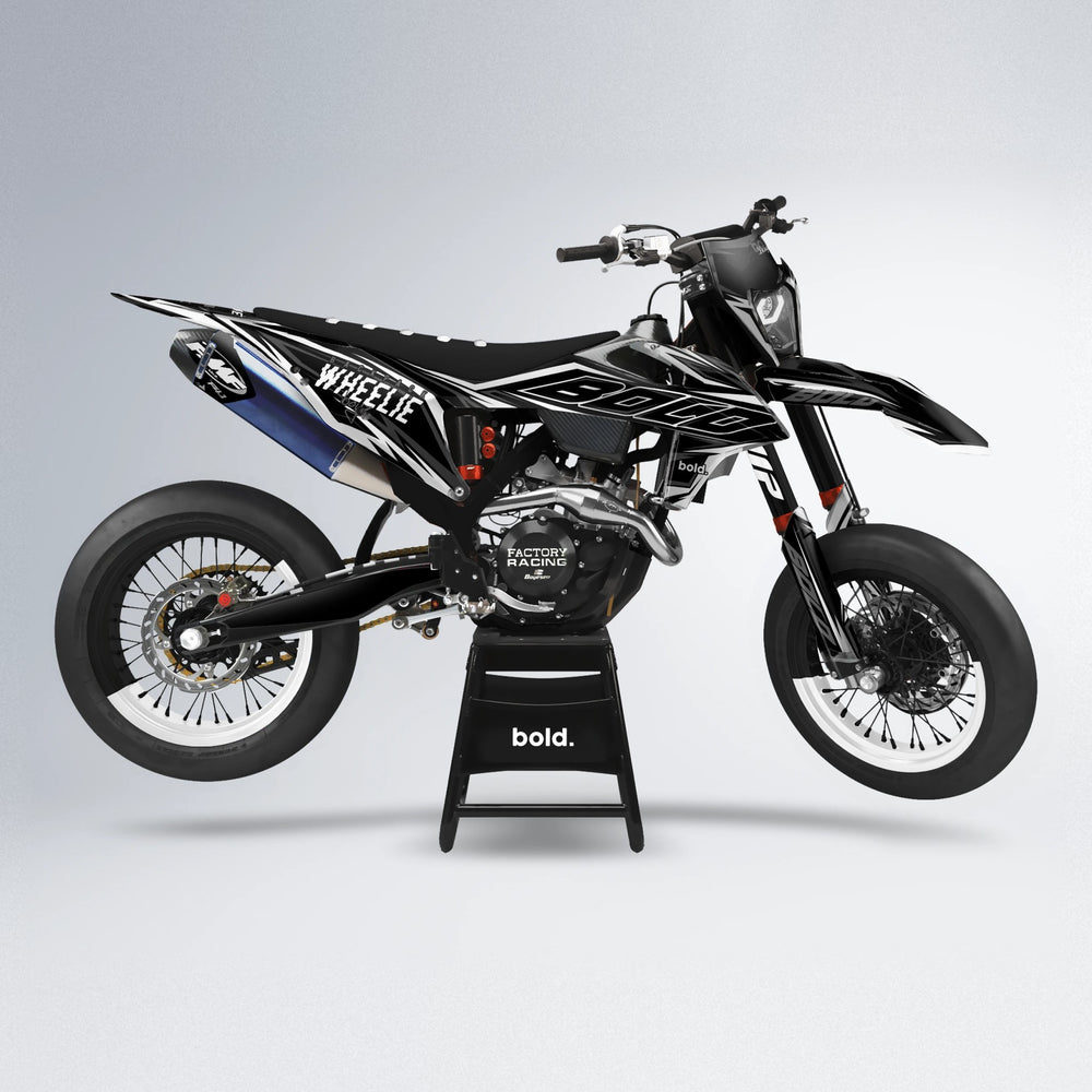 RAINBOW supermoto graphics kit in White