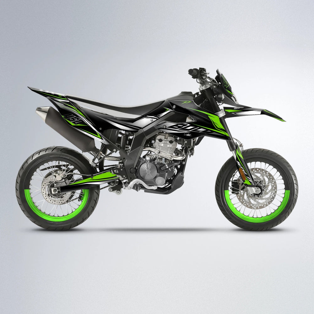 REAPER Aprilia SX 125 supermoto graphics kit in Green