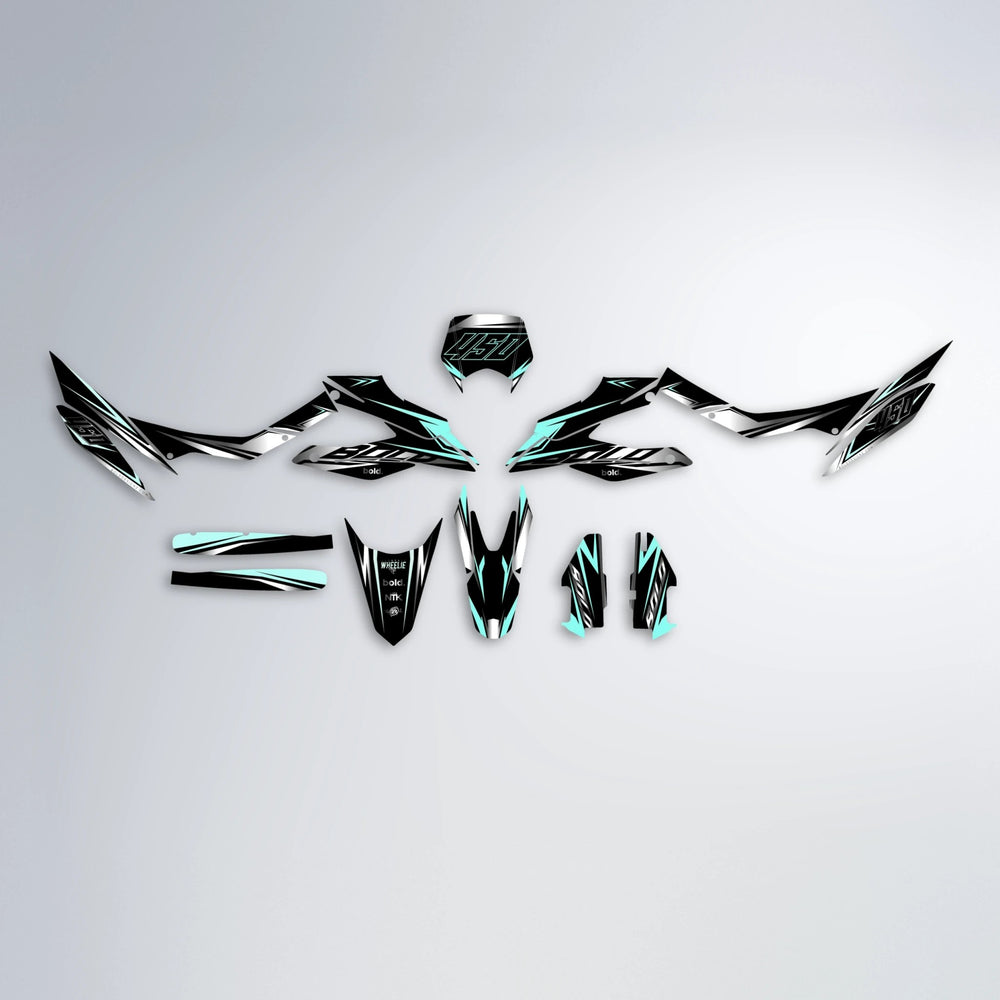 REAPER Aprilia SX 125 graphics kit parts layout in Mint