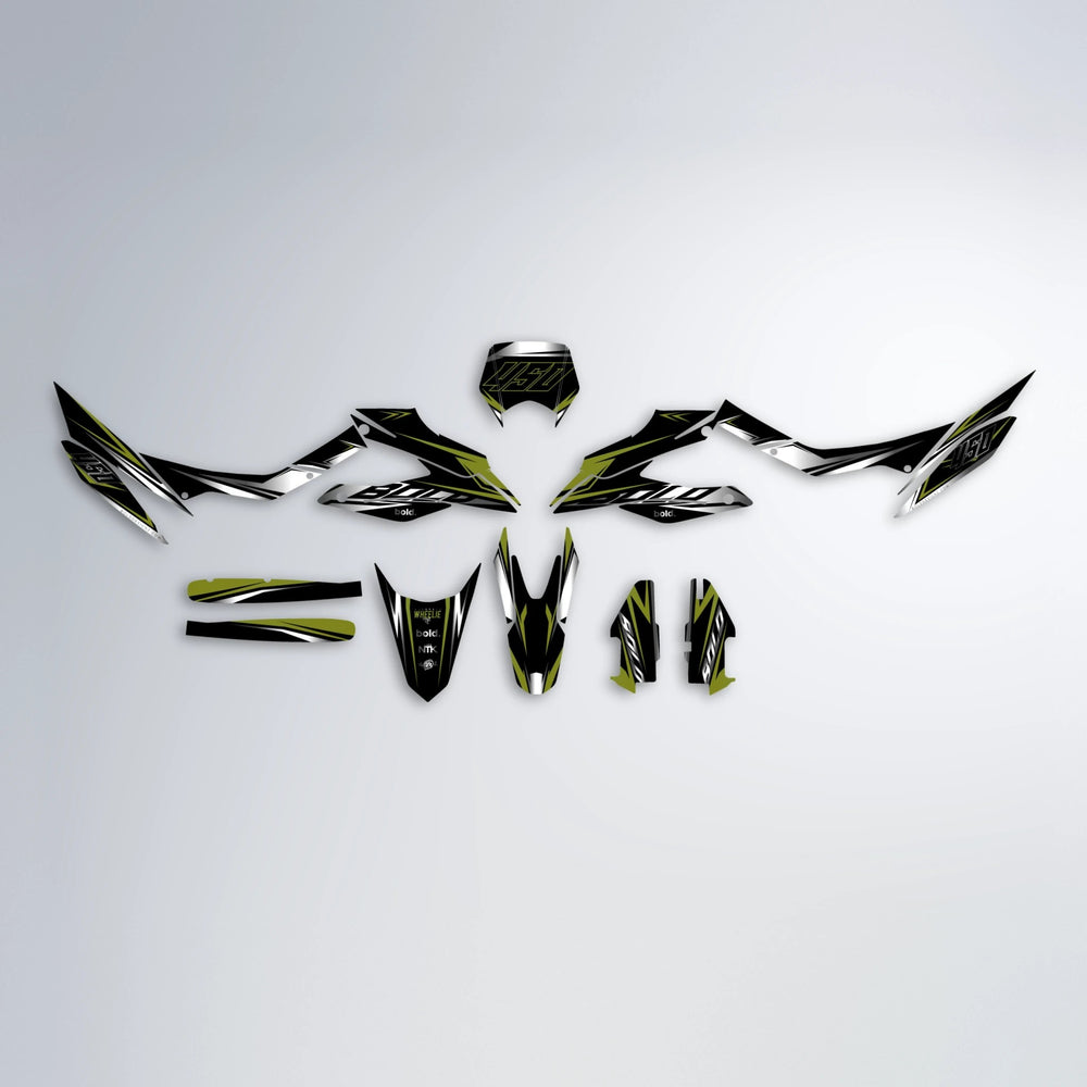 REAPER Aprilia SX 125 graphics kit parts layout in Olive