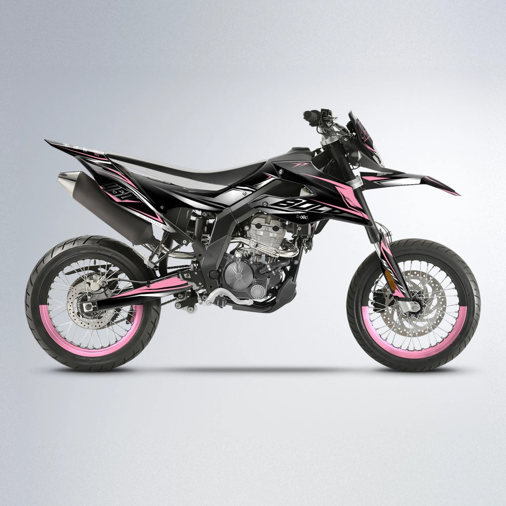 REAPER Aprilia SX 125 supermoto graphics kit in Sakura Pink