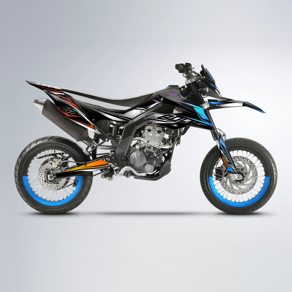 REAPER Aprilia SX 125 supermoto graphics kit in Sunset Fade