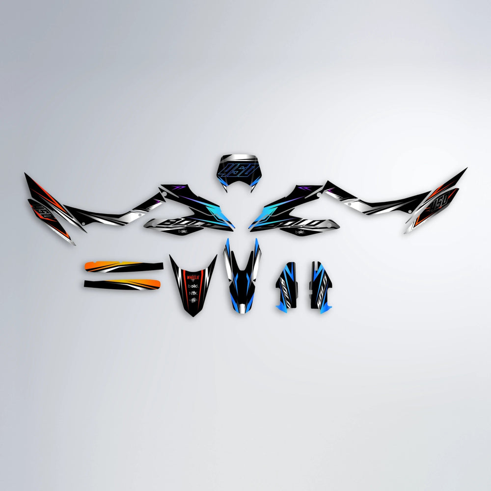 REAPER Aprilia SX 125 graphics kit parts layout in Sunset Fade