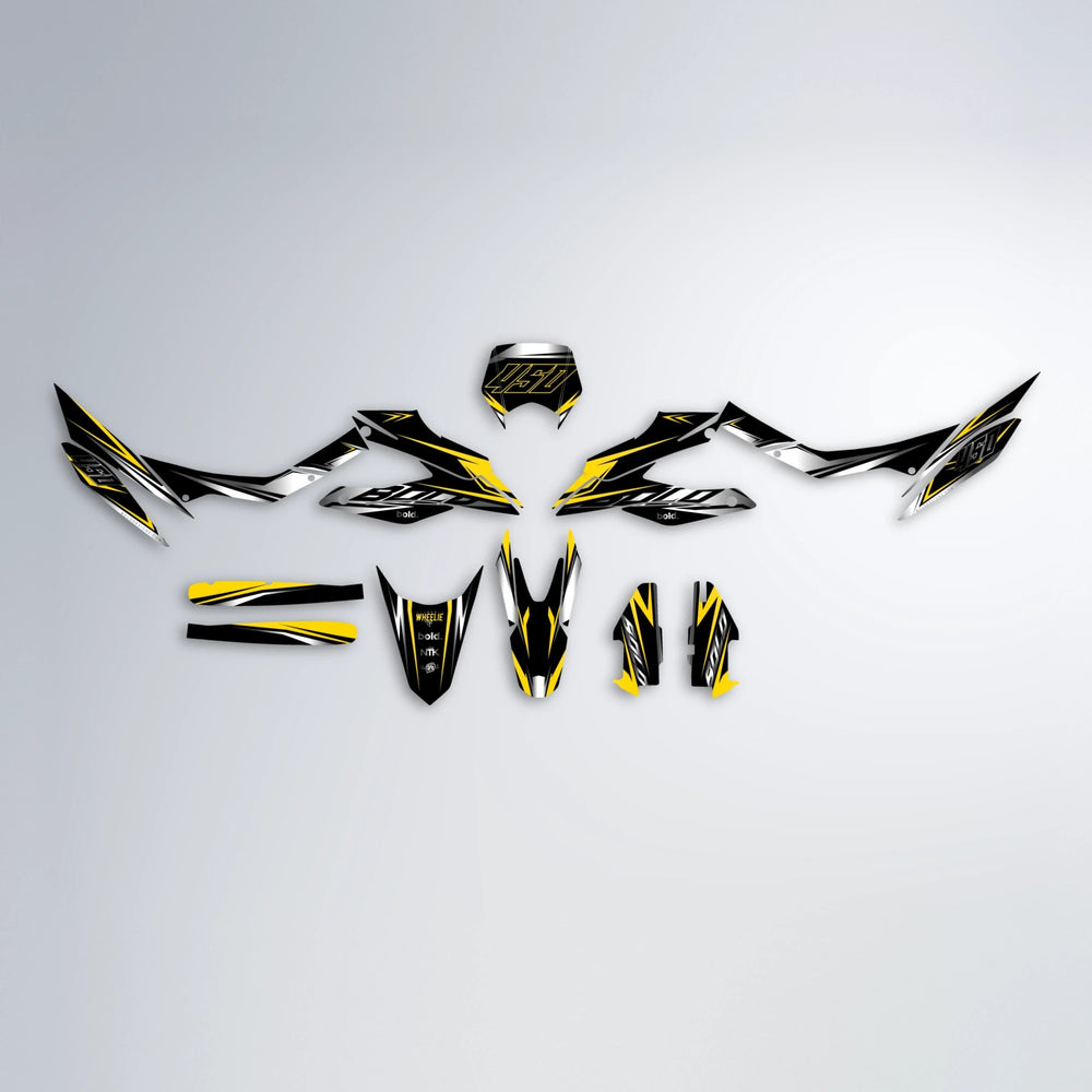 REAPER Aprilia SX 125 graphics kit parts layout in Yellow