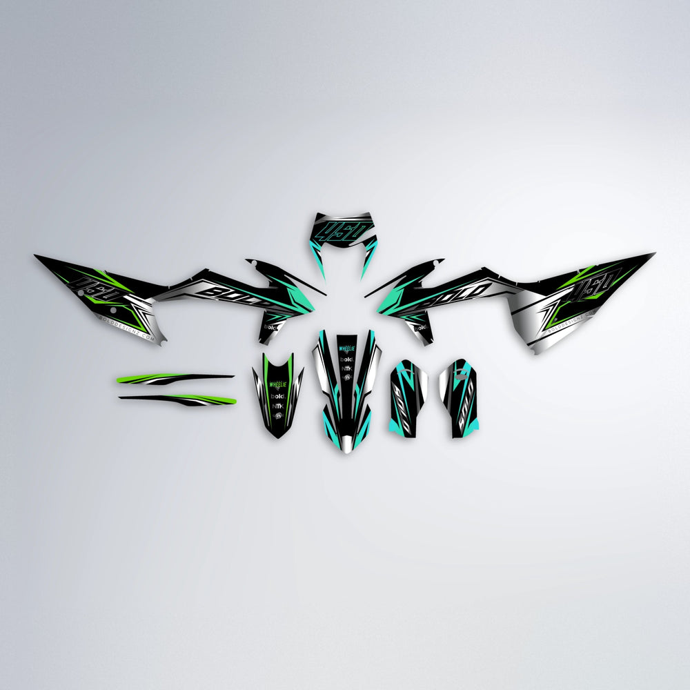 REAPER graphics kit parts layout in Cyan & Green