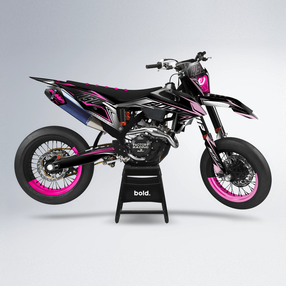 REAPER supermoto graphics kit in Flamingo