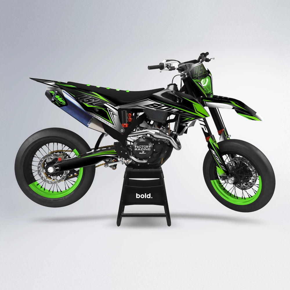 REAPER supermoto graphics kit in Green