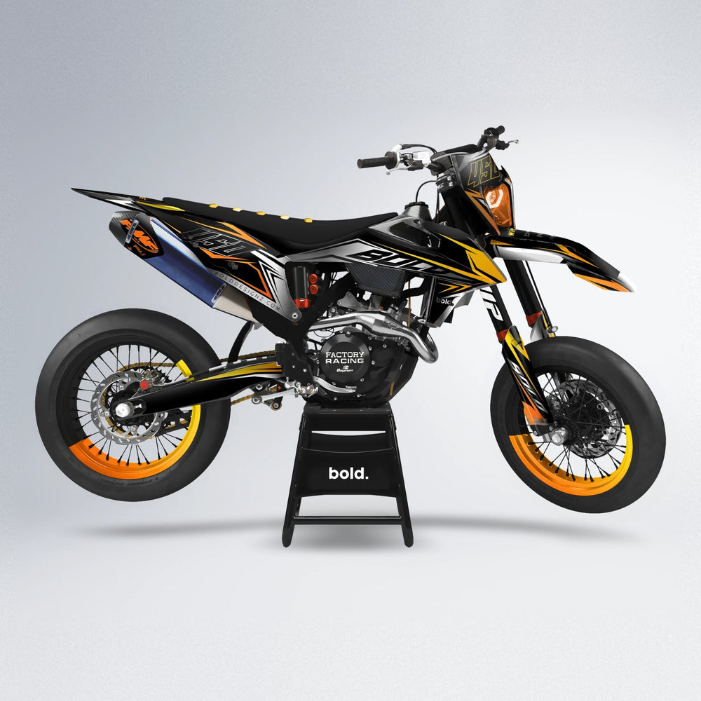 REAPER supermoto graphics kit in Orange & Yellow